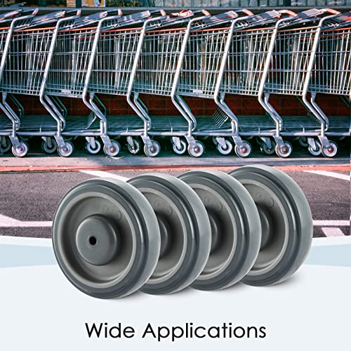 החלפת גלגלי עגלת קניות AMGSH | 4 גלגלי עגלת קניות, גלגלי עגלת קניות בקוטר 5 אינץ 'עם ברגי צירים